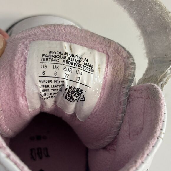 Converse All Star Panda Chuck Taylor Hi Top White Pink Toddler Girls Size 6 - Picture 7 of 8